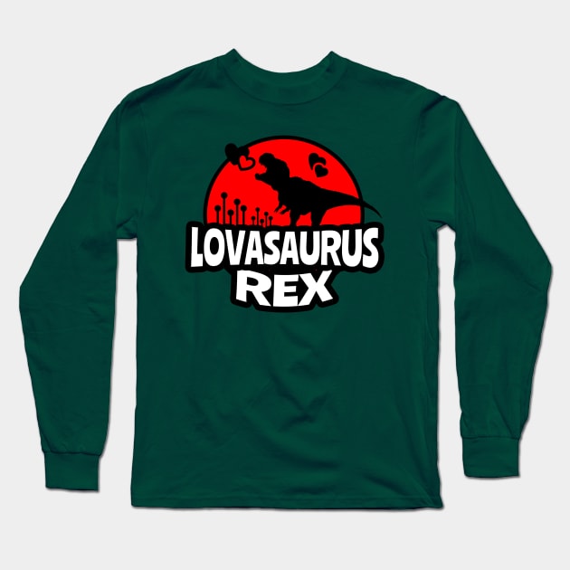 Lovasaurus Rex, Dinosaur, Cute Kid, Kid Valentines, Valentine's Day 2021, Dinosaurs Rex, Kid Dino Long Sleeve T-Shirt by NooHringShop